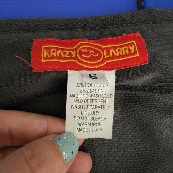 Krazy Larry Stretch Slim Straight Pull On Pant Leggings Gray 6 - Picture 4 of 8